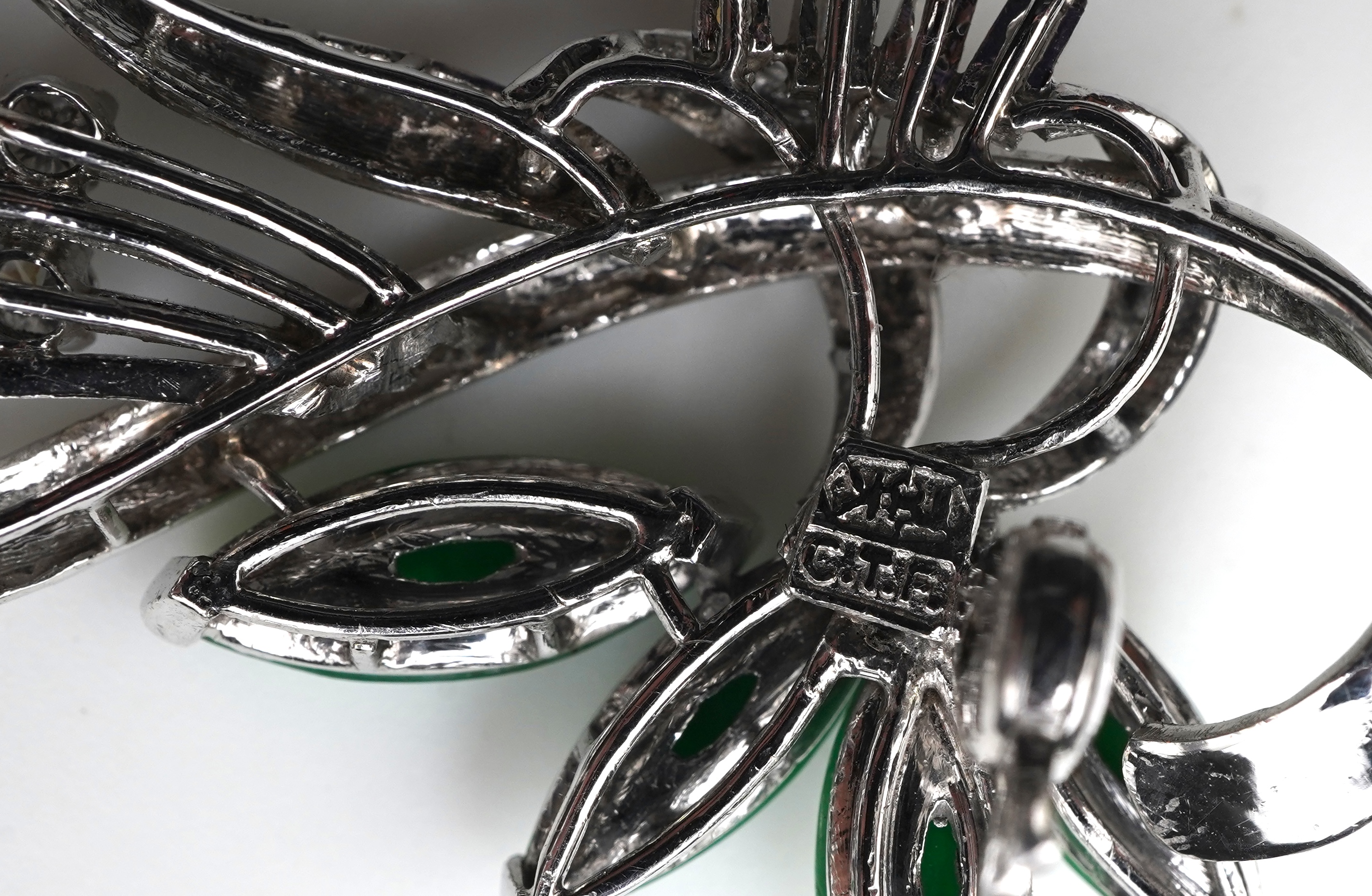 Chow Tai Fook, a jadeite and diamond demi-parure, 1960s